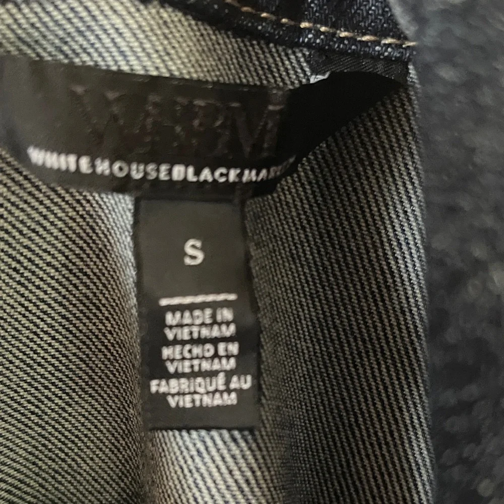 White House Black Market Dark Blue Jean Jacket - Picture 3 of 5